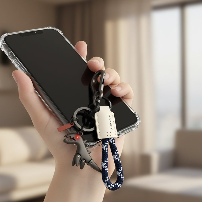 Arenzza aluminum alloy dinosaur charm paired with a hand-woven bracelet, ideal for kids and gift collections.
