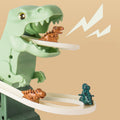 Arenzza electric dinosaur chase race track playset featuring colorful tracks, dinosaur figures, and racing cars for kids' toy fun.