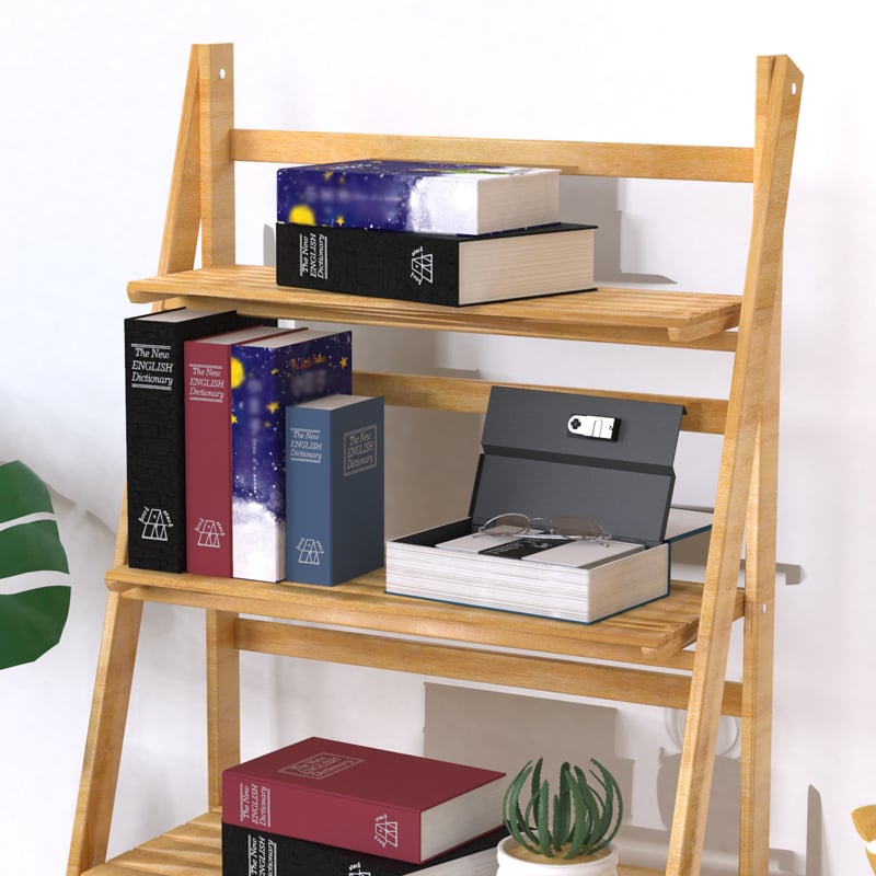 Arenzza secret book safe box with black cover, hidden compartment for valuables, designed as a toy or gift for kids and adults.