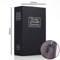 Arenzza secret book safe box with a black cover, designed as a hidden storage container for valuables, surrounded by gift items.
