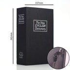 Arenzza secret book safe box with a black cover, designed as a hidden storage container for valuables, surrounded by gift items.