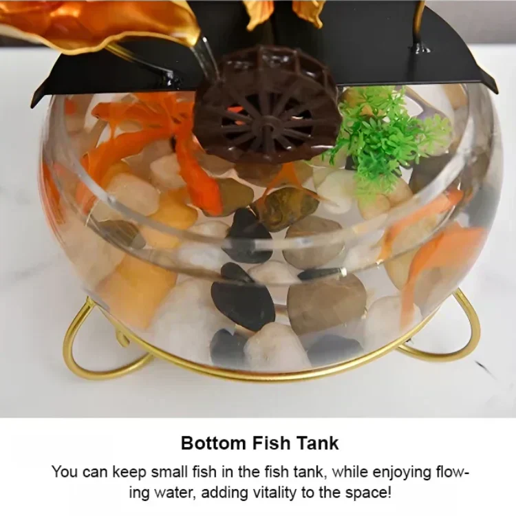 Arenzza luxury aquarium-shaped lotus ornament toy, creative and decorative for kids and gifts, featuring vibrant colors and intricate details.