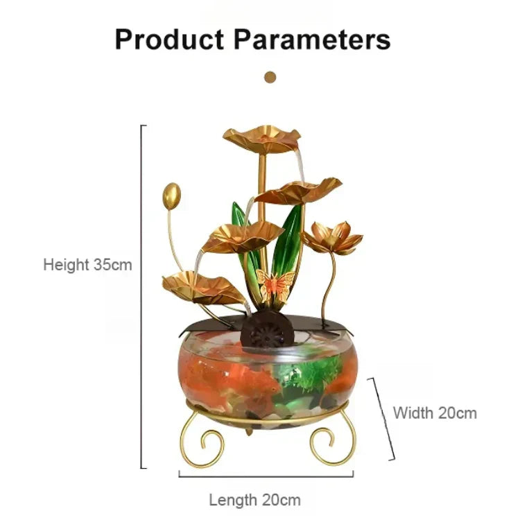 Arenzza luxury toy ornament shaped like an aquarium with lotus flowers, designed for kids and gift purposes, featuring intricate details.