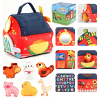 Colorful Arenzza Interactive Plush Farm House toy set for kids with soft plush animals and farm-themed accessories.