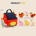 Colorful interactive plush farm house toy set for kids featuring soft animal figures and farm accessories by Arenzza.