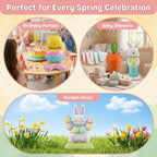 Aarenza giant 3D standing bunny balloon, colorful Easter toy with self-supporting design, perfect for festive holiday decorations.
