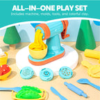 Arenzza kids clay noodle maker playset with colorful tools and clay for creative fun and pretend cooking activities.