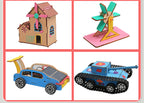 Arenzza 3D stereo jigsaw puzzle wooden toy for kids, featuring colorful interlocking pieces assembled into a detailed puzzle.
