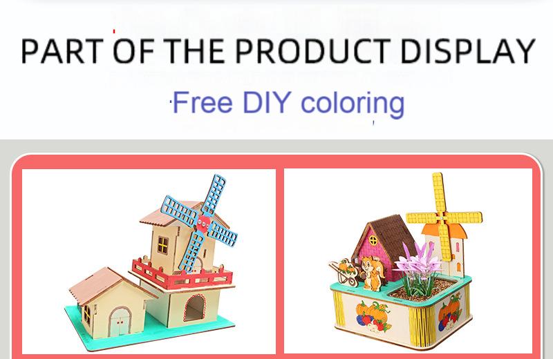 Colorful 3D stereo wooden jigsaw puzzle toy by Arenzza, featuring interlocking pieces for kids' creative play and gift-giving.