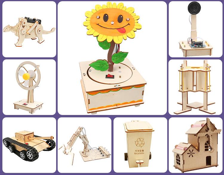Arenzza 3D stereo jigsaw puzzle wooden toy for kids, showcasing colorful interlocking wooden puzzle pieces assembled in a playful design.