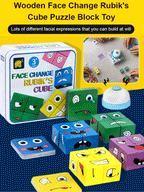 Arenzza 5D Puzzle Toy featuring changing family faces for kids' educational fun and interactive game play.