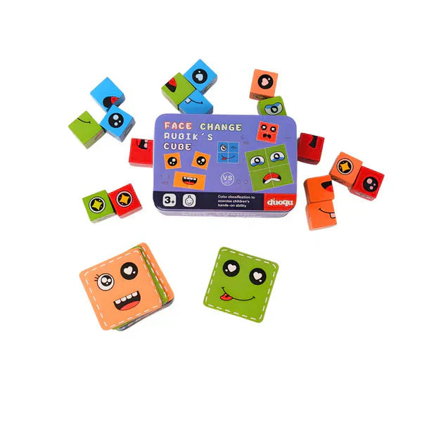 Arenzza 5D puzzle toy featuring faces that change, designed for kids' educational family game and gift activities.
