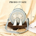 Arenzza DIY Chinese Style Crossbody Bag Making Kit with colorful materials and tools for kids and craft enthusiasts.