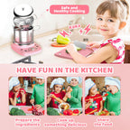 A children's mini kitchen toy set with 22 pieces from Arenzza, featuring realistic cooking utensils and play food for kids.