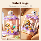 Arenzza children's claw machine toy with colorful dolls and capsules, designed for kids' fun and gift-giving.
