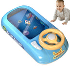 Arenzza new driving steering wheel toy for kids, colorful plastic toy with realistic steering wheel design for pretend play.