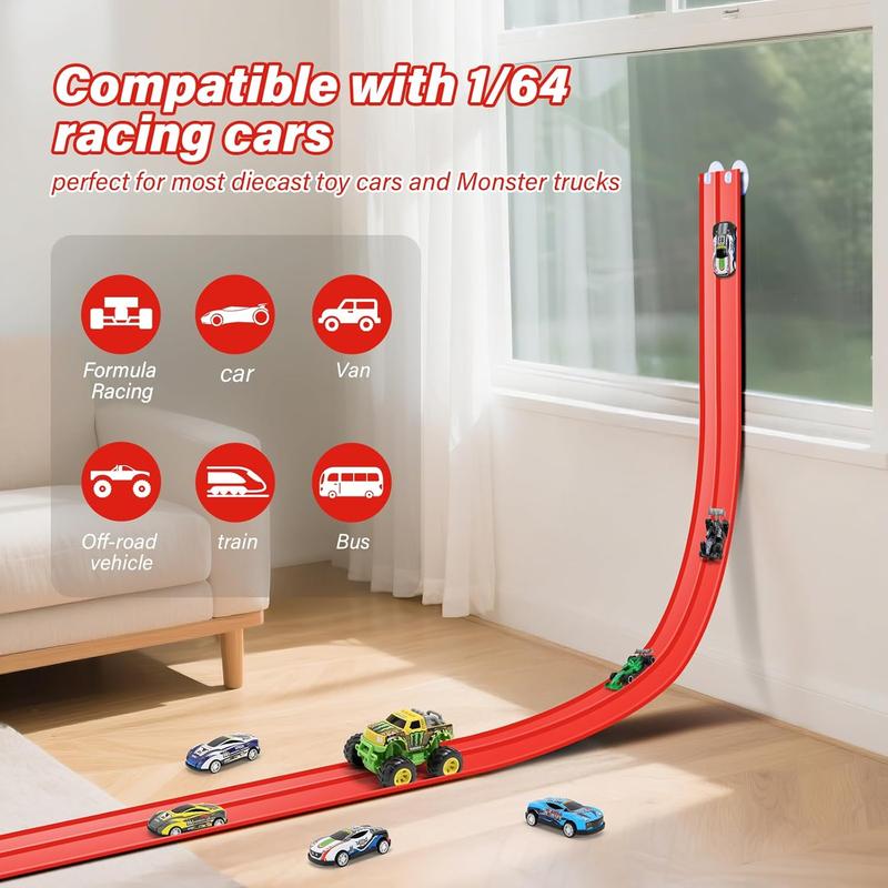Arenzza DIY Hot Wheels racetrack toy for kids, featuring colorful racing cars and a fun, interactive racing track setup.