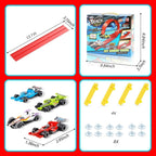 Arenzza DIY Hot Wheels racetrack racing toy for kids, featuring a colorful track with cars ready for racing fun.