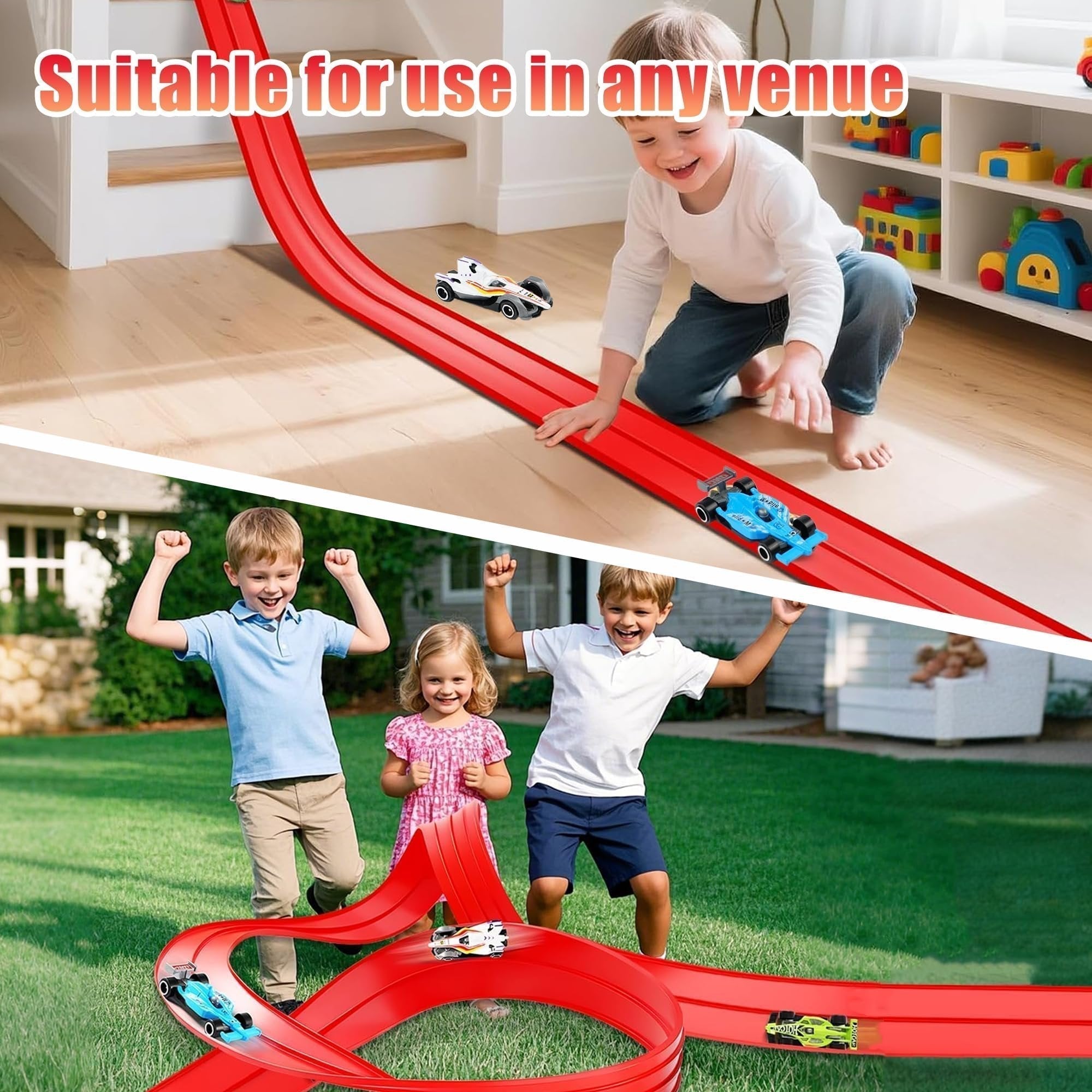 Arenzza 2025 Christmas Hot Wheels racing toy set with colorful tracks and cars for kids' fun and creative racing play.