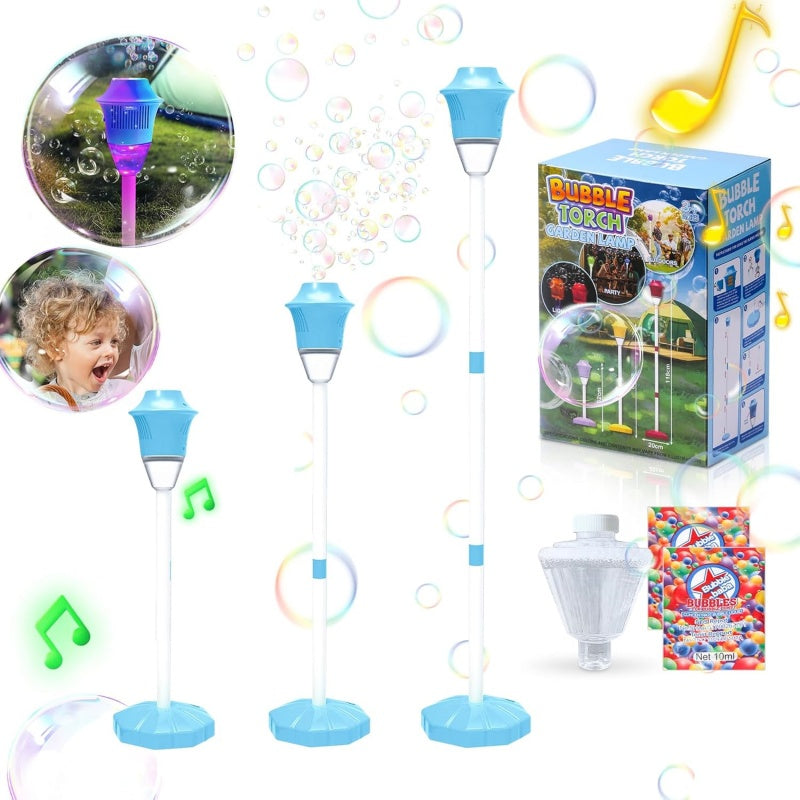 Arenzza automatic handheld bubble machine for kids with one-touch operation and portable design, producing rich bubbles for outdoor fun.