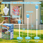 Arenzza handheld bubble machine for kids with one-touch operation, producing rich bubbles in a portable toy design.