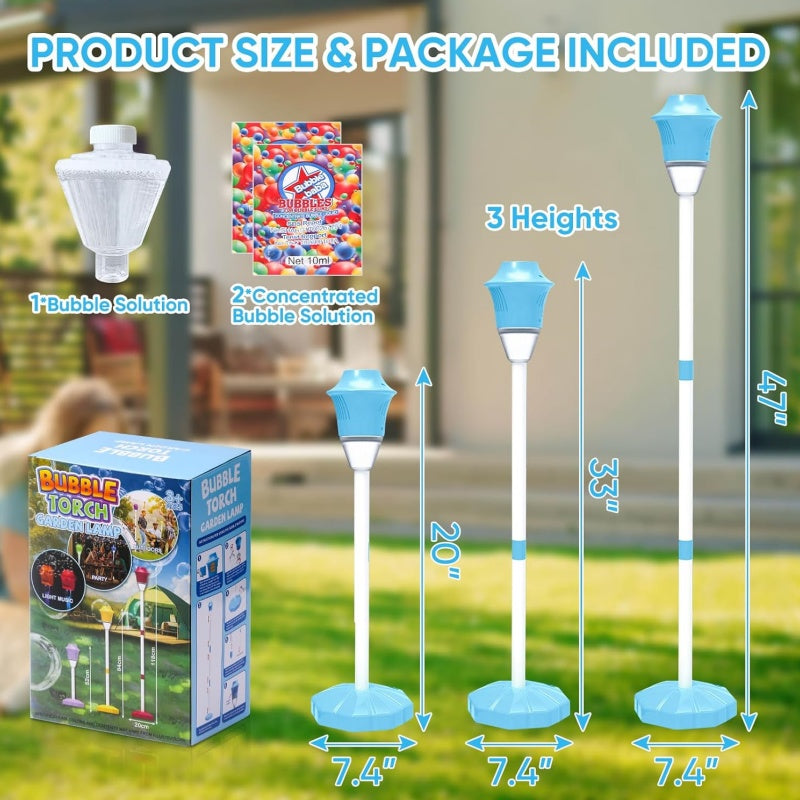 Arenzza handheld bubble machine for kids with one-touch operation, producing rich bubbles in a portable toy design.