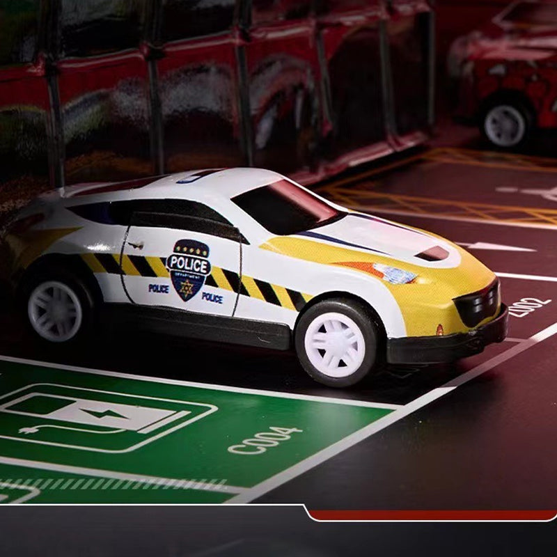 Arenzza mini pull-back cars with built-in garage set, colorful toy cars for kids and gifts, perfect for imaginative play.