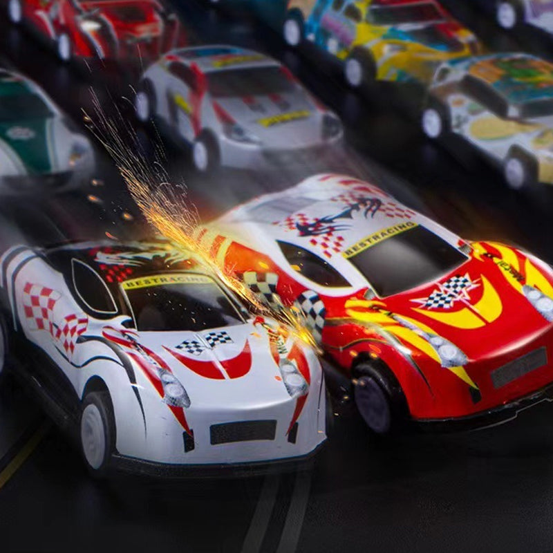 Arenzza mini pull-back cars set with built-in garage, colorful toy cars for kids and gift playset.