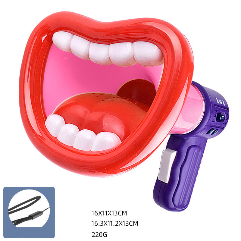 Arenzza Big Mouth Voice Changer Megaphone Toy for kids, featuring colorful design and large mouthpiece for fun voice altering.