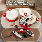 Arenzza rotating magnetic sewing kit with colorful magnetic pieces and tools for kids, toy craft activity, and gift idea.