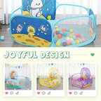 Foldable Arenzza children’s ball pool with colorful design, basketball hoop, and space for kids to play and enjoy indoor fun.