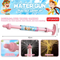 Aarenza rainbow LED water pistol toy with bright colors and glowing LED lights, perfect for summer outdoor fun for kids.