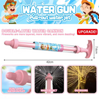 Aarenza rainbow LED water pistol toy with bright colors and glowing LED lights, perfect for summer outdoor fun for kids.