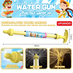 Bright rainbow LED water pistol by Arenzza, colorful toy for kids, perfect for summer water fights with vibrant light effects.