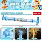 Bright rainbow LED water pistol from Arenzza, a colorful toy perfect for summer water fights and outdoor fun for kids.