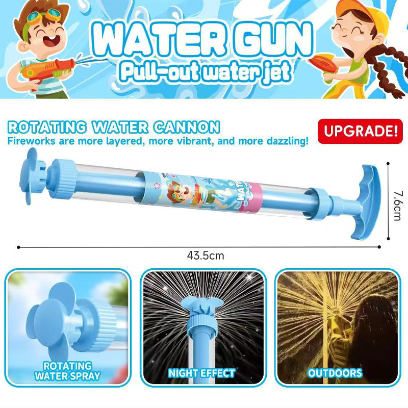 Bright rainbow LED water pistol from Arenzza, a colorful toy perfect for summer water fights and outdoor fun for kids.