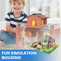 Arenzza 214-piece DIY simulation building toy set for kids, featuring colorful building blocks and accessories.