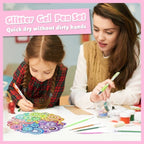Arenzza glitter gel pen set with 10 colorful pens featuring smooth writing and quick-dry ink for kids and gift use.