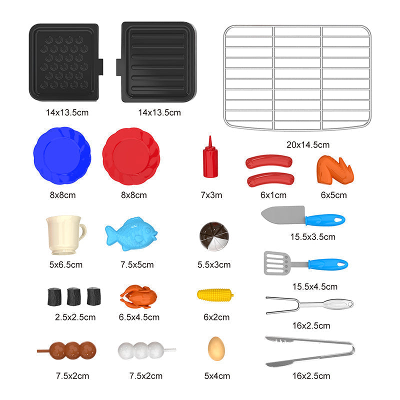 Arenzza MagicMeals Kids Sensory Kitchen toy set with colorful utensils and play food for imaginative kids' play and learning.