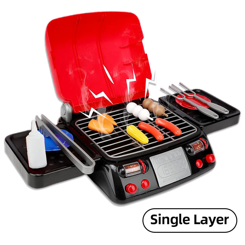 Arenzza MagicMeals Kids Sensory Kitchen toy set with colorful utensils and play food for imaginative kids' play.