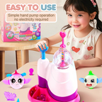 Arenzza DIY bubble kit with pump for kids, featuring colorful bottles and bubble solution for fun outdoor play.