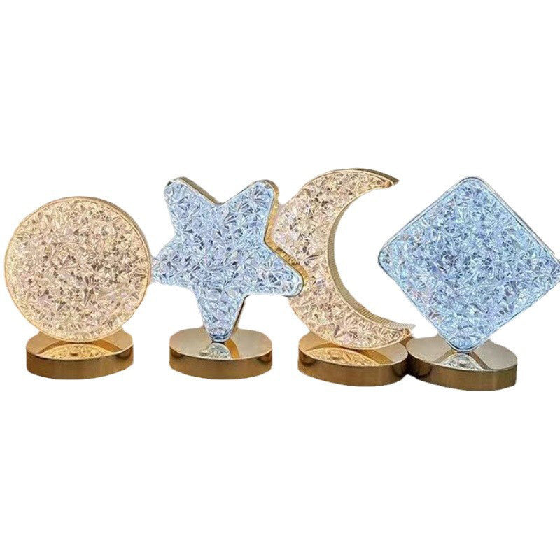 Aarenza 3-color LED crystal-like atmosphere lamp with vibrant glow, perfect as a kids' toy or decorative gift.