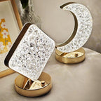 Aarenza 3-color LED crystal-like atmosphere lamp displaying colorful light patterns, ideal as a kids' toy or gift.