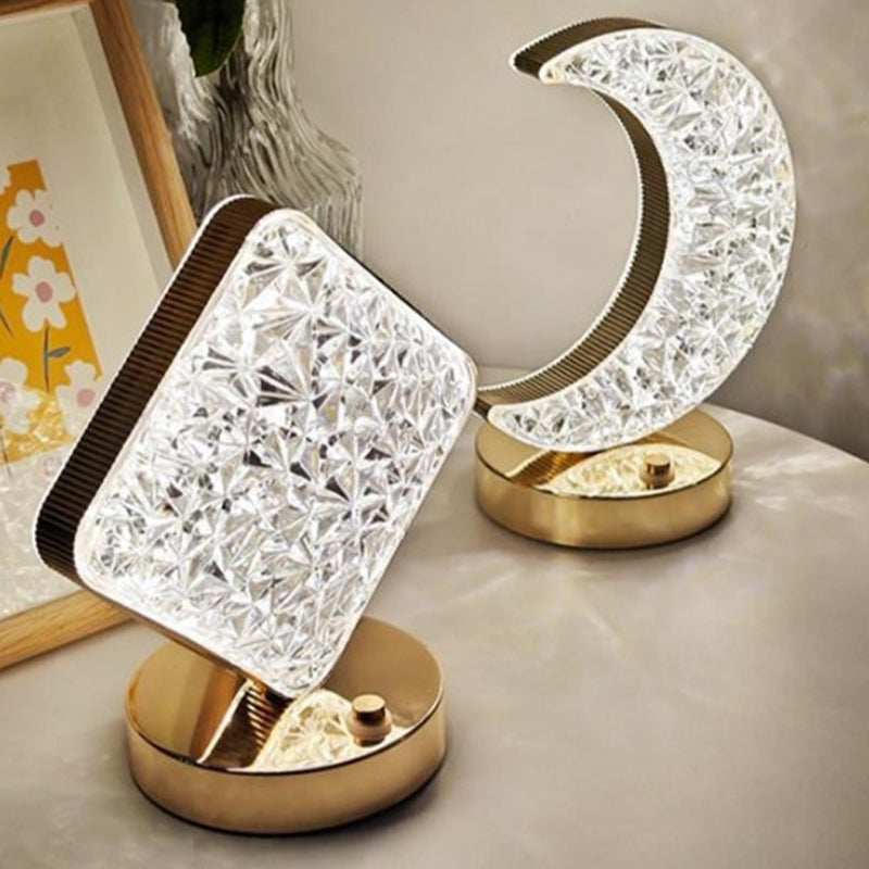 Aarenza 3-color LED crystal-like atmosphere lamp displaying colorful light patterns, ideal as a kids' toy or gift.