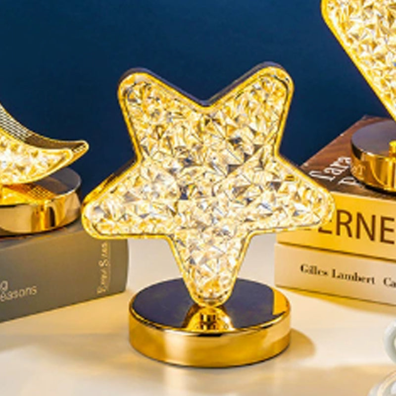 Aarenza 3-Color LED Crystal-Like Atmosphere Lamp displaying colorful light effects on a playful toy or gift item for kids.