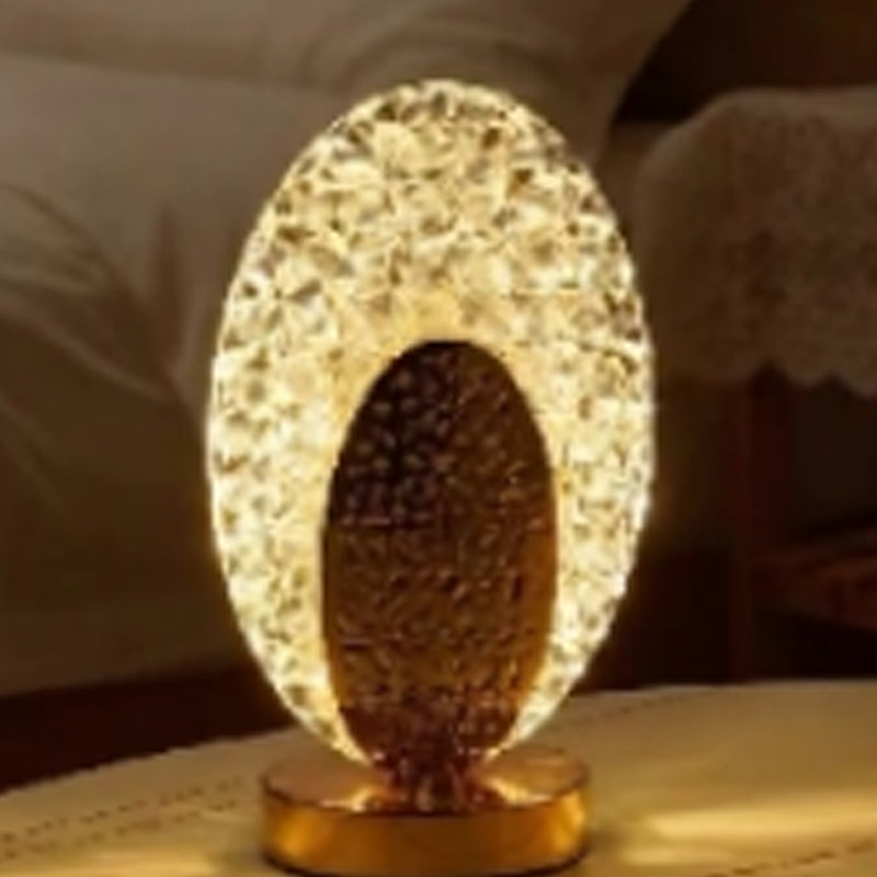 Aarenza 3-Color LED Crystal-Like Atmosphere Lamp displaying colorful light patterns, perfect for kids' rooms and gift ideas.