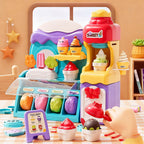 Arenzza DIY ice cream play dough set for kids with colorful dough, utensils, and accessories for sensory and role play fun.
