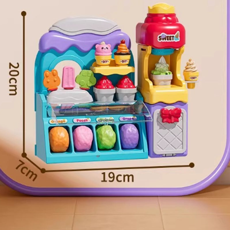 Aarenza DIY ice cream play dough set for kids, colorful toy kit for creative role play and sensory development.