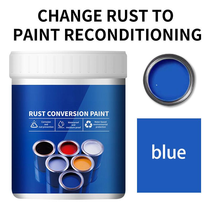 Arenzza weatherproof rust converter paint for metal, shown on a metal surface, suitable for toys, kids, and gift projects.