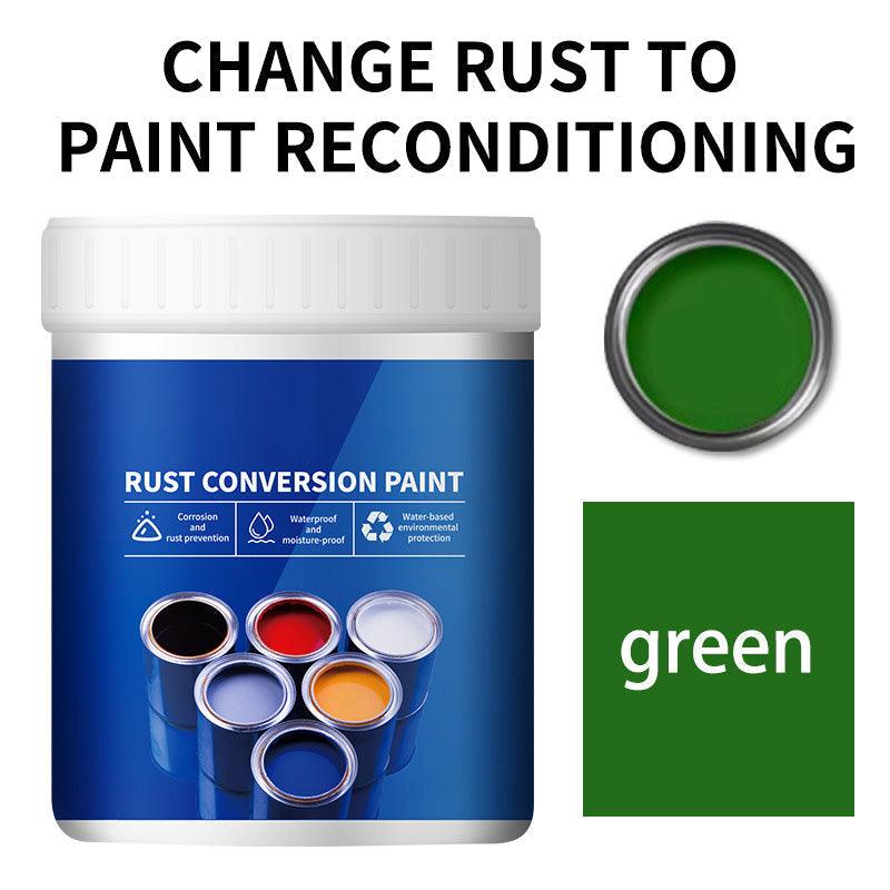 Arenzza weatherproof rust converter paint for metal, shown on a surface with a smooth, painted finish, ideal for outdoor metal projects.
